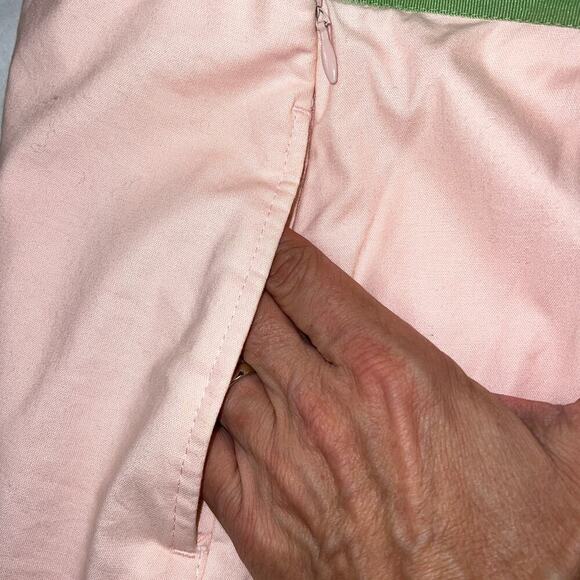 Liz Claiborne LizGolf Pink Mimosas Tees Flags Gloves Cotton Skort Size 14 - Picture 5 of 9